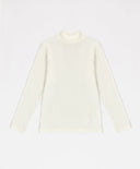 Поло с рипсена яка кремаво за момиче Button Blue