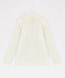 Поло с рипсена яка кремаво за момиче Button Blue