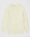 Жилетка с копчета и рисунка на лактите кремава за момиче Button Blue