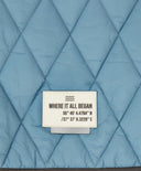 Палто за междинен сезон капитонирано с качулка и големи джобове синьо за момиче Button Blue