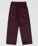 Панталони палацо широки от веган кожа тъмнолилави за момиче Button Blue