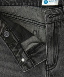 Дънки Regular fit с прав силует и ефект на изтъркване сиви детски от Button Blue