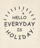 Тениска с къс ръкав и мек принт бежова за момиче Button Blue