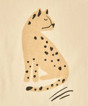 Тениска с къс ръкав и баска кремава за момиче Button Blue