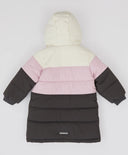 Полупалто междинен сезон водоотблъскващо с качулка многоцветно за момиче Button Blue