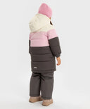 Полупалто междинен сезон водоотблъскващо с качулка многоцветно за момиче Button Blue