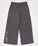 Панталони клеш с принт сиви за момиче Button Blue