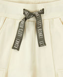 Джогъри с четири джоба и външни шевове кремави за момиче Button Blue