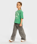 Дънки клеш сиви за момиче Button Blue