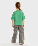 Дънки клеш сиви за момиче Button Blue