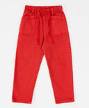 Дънки Mom fit с ластичен колан и джобове коралови за момиче Button Blue