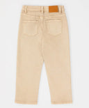 Дънки Mom fit с леопардов принт бежови за момиче Button Blue