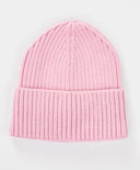 Шапка плетена с подгъв розова за момиче Button Blue
