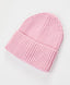 Шапка плетена с подгъв розова за момиче Button Blue