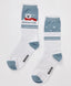 Чорапи високи с мече бели за момиче Button Blue