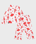 Пижама с панталони и тениска с дълъг ръкав с принт Лешникотрошачка за момиче Button Blue