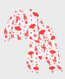 Пижама с панталони и тениска с дълъг ръкав с принт Лешникотрошачка за момиче Button Blue