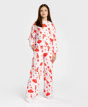 Пижама с панталони и тениска с дълъг ръкав с принт Лешникотрошачка за момиче Button Blue