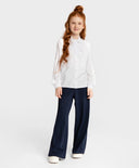 Блуза комбинирана със свалящ се бант бежова Button Blue