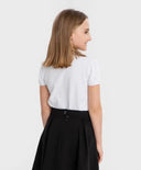 Поло тениска с яка и къс ръкав бяла Button Blue