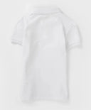 Поло тениска с яка и къс ръкав бяла Button Blue