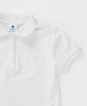 Поло тениска с яка и къс ръкав бяла Button Blue