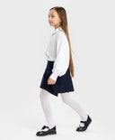 Риза с оформена яка бяла Button Blue