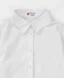 Риза с оформена яка бяла Button Blue