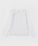 Блуза с дълъг ръкав и дантела бяла Button Blue