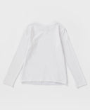 Блуза с дълъг ръкав и дантела бяла Button Blue