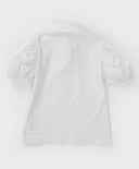 Блуза с къси ръкави буфан бяла Button Blue