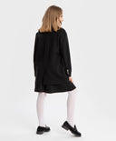 Оверсайз двуредно сако с джобове черно Button Blue