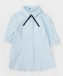 Риза с перлена мъниста на яката синя Button Blue