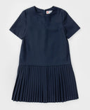 Рокля с плисирана пола синя Button Blue