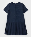 Рокля с плисирана пола синя Button Blue