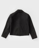 Съкратено право сако черно Button Blue