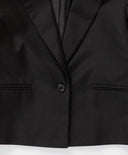 Съкратено право сако черно Button Blue