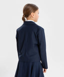 Съкратено право едноредно сако синьо Button Blue