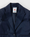 Съкратено право едноредно сако синьо Button Blue