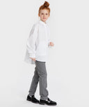 Класически прави панталони с притиснати ръбове сиви Button Blue