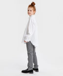 Класически прави панталони с притиснати ръбове сиви Button Blue