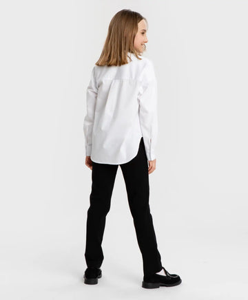 Класически панталони с притиснати ръбове черни Button Blue