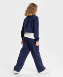 Широки панталони с лампаси сини Button Blue