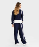 Широки панталони с лампаси сини Button Blue