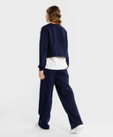 Широки панталони с лампаси сини Button Blue