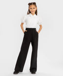 Палацо панталони с плисета черни Button Blue