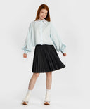 Плисирана пола сива за МОМИЧЕ основен изглед