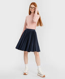 Плисирана пола синя за МОМИЧЕ основен изглед