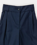 Палацо панталони с плисета сини Button Blue