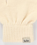 Ръкавици плетени кремави детски Button Blue